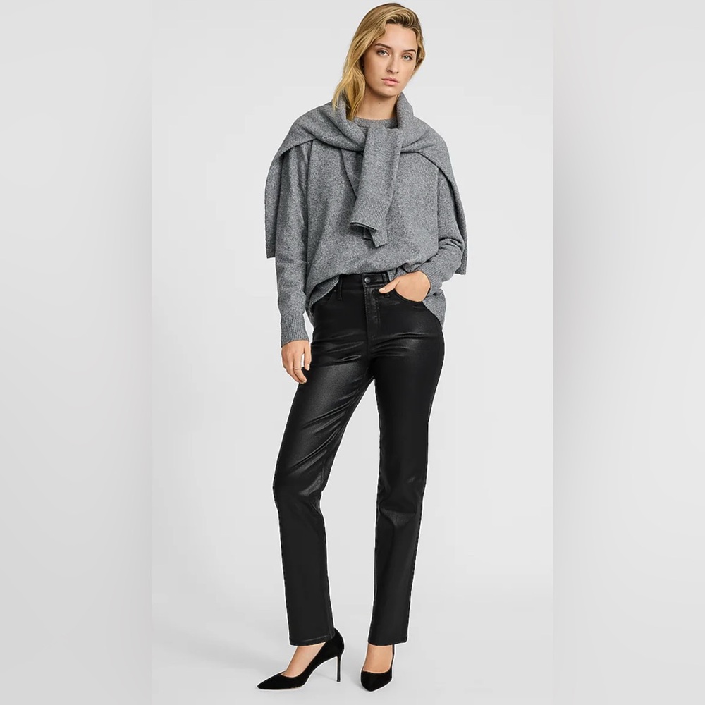 Express Leather Straight Leg Pant